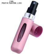 Resim REVOPRO Doldurulabilir Parfüm Şişesi Yedek Çanta Içi Taşınabilir 5ml Parfüm Şişesi TOZ PEMBE 