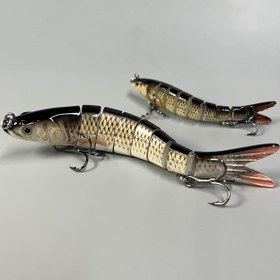 Resim 10/14cm Batan Wobblers, Balıkçılık Yemleri, Birleştirilmiş Crankbait, Swimbait 8 Segment, Balıkçılık Takımı Yemleri için Sert Yapay Yem 