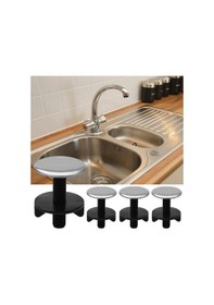 Resim Shineyee 4 Parça Mutfak Lavabo Deliği Kapağı, Metal Sprey Deliği Kapağı, Banyo Lavabo Kapağı, Paslanmaz Çelik Metal Havza Tıpa Kapağı 