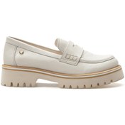 Resim Kadın Hakiki Deri Casual Ayakkabı 25y D25ya-3860 Z Krem Krem 