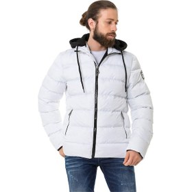 Resim Cipo & Baxx Cm202 Erkek Şişme Mont Beyaz 