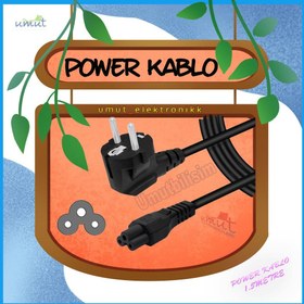 Resim 220 Volt 3 Gözlü Laptop 3lü Adaptör Kablosu - Yonca Power Kablosu Powersupply Güç Elektrik Kablosu 