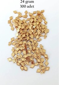Resim Oya Abiye Bileklik Kolye Pleksi Metalik Plastik Pul Altın Renk 24 Gram 300 Adet - Bnc536 