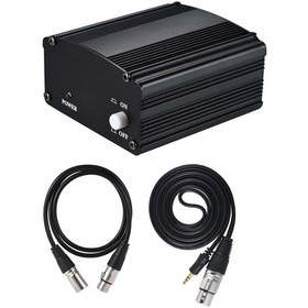 Resim Moveevo 48v Kondenser Mikrofon Fantezi Besleme, Xlr-kablo Seti Erkek- Dişi + Dişi-3.5mm , 220v Avrupa Standartı, Gürültüsüz Ses Aktarımı 10.1" 