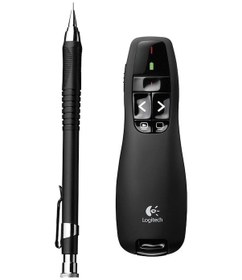 Resim Logitech R400 Lazer Pointer Siyah Sunum Kumandası 