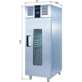 Resim Galleyz Dik Tip Mayalandırma Buzdolabı - 1 Kapılı - 40x60 Cm Tepsi Kapasiteli 