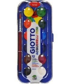 Resim Giotto Aquarelli Mini 12 Renk Suluboya 23 Mm 