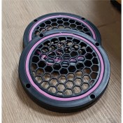 Resim Woodhub 16CM Pembe Neon Işıklı Hoparlör ve Midrange Kapağı 1takım (2ADET) Vidalanabilir 