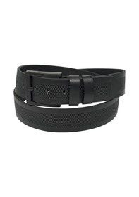 Resim Süzer Deri 4.5 Cm. Spor Hakiki Deri Ortası Desenli Model Erkek Kemer Siyah Siyah 