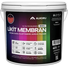 Resim Alkoru 13 kg Kırmızı Likit Membran Su Yalıtım Malzemesi İç ve Dış Mekan Uyumlu 