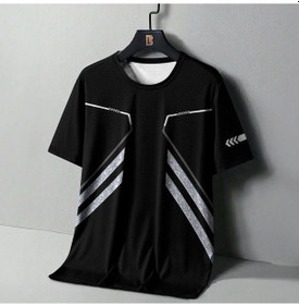 Resim Oufisunyaz Erkek Spor T-shirt - Rahat Kısa Kollu Çabuk Kuruyan Streetwear Tshirtblack Black 