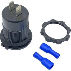 Resim 12V-24V DİJİTAL VOLTMETRE+ŞARJ CİHAZLI (USB X2) (3 A) (OFF-ON ANAHTARLIİ) (IŞIKLI) (28 MM) 