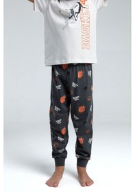 Resim Rolypoly Erkek Çocuk Beyaz Pijama Takımı 5274-47517 Beyaz 