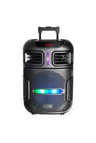 Resim Dış Mekan Kablosuz Hoparlör, Karaoke Mikrofonlu, Dijital Led Göstergeli Fm Radyo, Usb/tf/aux Girişli 
