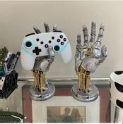 Resim Cloud011 Cyberpunk Oyun Kumandası Standı Silvery Rust Renk Ayarlanabilir Aksesuar Tutucu 