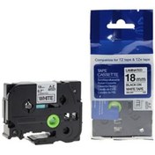 Resim photo print Brother P-touch Muadili Beyaz Etiket 18 Mm Tze-tape Aze241 