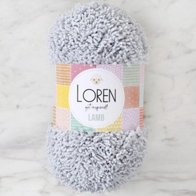 Resim Loren Lamb Gri El Örgü İpi - R020 - 34422 