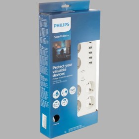Resim Philips SPN7060WA Akım Korumalı Priz 6'lı 900J 2m 4 USB 20W 1 Type-C 15W, Standart 