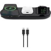 Resim ttec AirCharger Trio 3’ü 1 Arada iPhone + Apple Watch + AirPods Kablosuz Hızlı Şarj Aleti-Siyah 