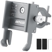 Resim Tenfowee Alüminyum Bisiklet Telefon Tutucu Motosiklet Navigasyon Sistemi Dışarıda Kurye İçin 360 Açısal Ayar - Titanyum Renk Temel Model Gri 