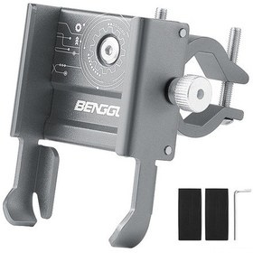 Resim Tenfowee Alüminyum Bisiklet Telefon Tutucu Motosiklet Navigasyon Sistemi Dışarıda Kurye İçin 360 Açısal Ayar - Titanyum Renk Temel Model Gri 