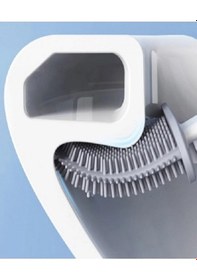 Resim Mobgift Bükülebilir Silikon Tuvalet Banyo Fırçası Gri 