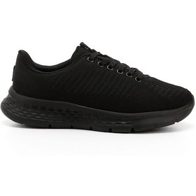 Resim Gönderi R Siyah Triko Bağcıklı Comfort Dolgu Taban Sneaker Siyah 