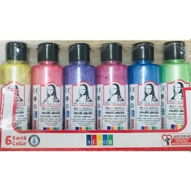 Resim Südor Mona Lisa Multi Akrilik Boya 6 Metalik Renk X 70 Ml Şişe 