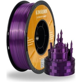 Resim Kingroon Çift Renk Silk Pla Filament - Siyah, Mor - 1.75mm - 1kg 