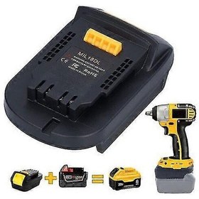 Resim Milwaukee M18 18v'den Dewalt 20v'a Güç Dönüştürme Aracı İçin Mil18dl Pil Adaptörü 