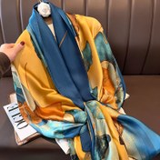 Resim Kadın Moda Aksesuarı Uzun Eşarp Polyester Kumaş Çok Renkli Ginkgo Yaprak Desen 1 Adet 
