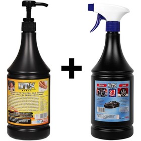 Resim Dtx Kimya Ponza'lı (talaşlı) El Temizleme Kremi ( Sabunu) 1 Kg & Motor Jant Yıkama Sıvısı 1 Lt 