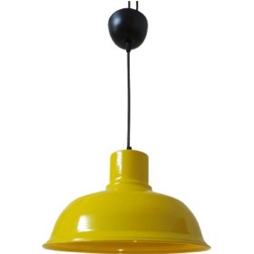 Resim Rys Retro Metal Sarı Dekoratif Tekli Sarkıt Avize Cafe Mutfak Ayd (536634156) 