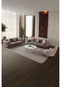 Resim Regnar 3+3+1 Koltuk Takımı Kahverengi + Sütlü Kahve Kahverengi + Sütlü Kahve 