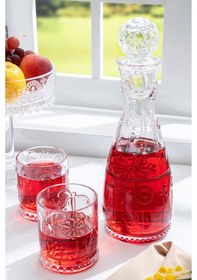Resim Glamis Cam Bahar Model Karaf 2 Bardaklı Set 