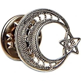 Resim Söğütlü Silver Ayyıldız Oksitli Rozet 