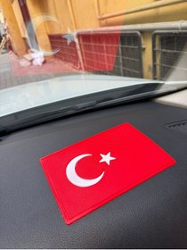 Resim OTO SÜSLEN İSTANBUL Ay Yıldız Torpido Üstü Kaydırmaz Ped 