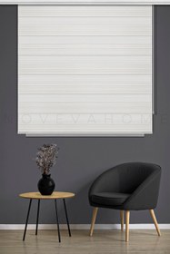Resim Noveva Home Vento Pliseli Zebra Stor Perde Ekru Perde - 130x260 
