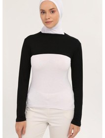 Resim Sıfır Yakalı Boyunluklu Kolluk Siyah Çok Renkli 