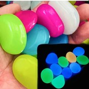 Resim Fochsia Dev Işıkta Parlak 12 Adet Büyük Boy Glow Çakıl Taşı Bahçe Akvaryum Saksı Dekorasyon 