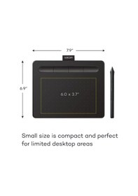 Resim Wacom CTL4100 Intuos 7.9" x 6.3" Grafik Çizim Tableti 