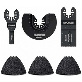 Resim WORX WA5099 18 Parça Universal Metal, Ahşap Kesme ve Zımpara Kâğıdı Aksesuar Seti 