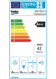 Resim Beko BDE 6072 S 60 CM Duvar Tipi Davlumbaz 