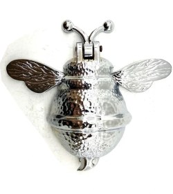 Resim Antika Tarz Dekoratif Pirinç Arı Kapı Tokmağı, Taktak - Büyük, 163X150MM, Nikel 