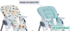 Resim Holmer Leke Tutmaz Organik Mama Sandalyesi Minderi - Kılıfı Max-M Su Yeşili 
