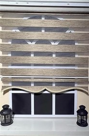 Resim StorBurada Zebra Stor Perde Kahverengi Etek Dilimli Z-STB400V05 Kahverengi 30 x 200 