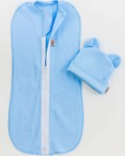 Resim Allbaby Şapka İle Birlikte Fermuarlı Kundak-kozon 311214589 Açik Mavi 