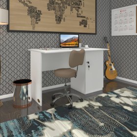 Resim Kenzlife ofis masası yoko ono byz sağ 75*170*60 kilitli kapaklı dolap eşkenar bilgisayar çalışma masası 