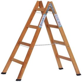Resim Buse 4 Basamaklı A Tipi Katlanır Gürgen Ahşap Merdiven 140cm 