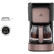 Resim Karaca Just Coffee Aroma 2 in 1 Çay ve Kahve Makinesi Rosegold 